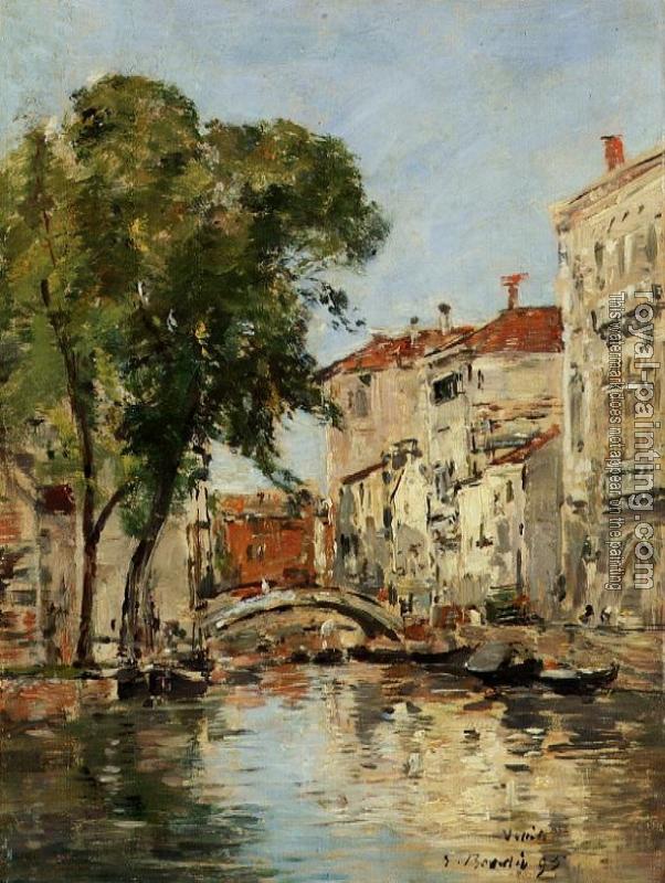 Eugene Boudin : A Small Canal in Venice